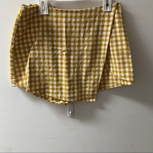 Cotton Candy LA Gingham Yellow Skort